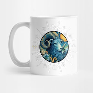 ZODIAC Aries - Astrological ARIRS - ARIRS - ZODIAC sign - Van Gogh style - 2 Mug